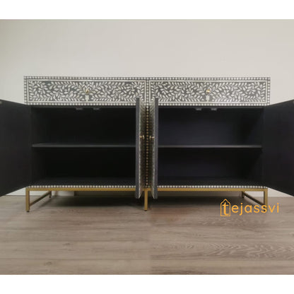 Bone Inlay Sideboard/Bone Inlay Buffet Table, Cabinet Table,Storage Unit,Bone Moroccan Inlay 2 Drawers, Chest of Drawers,Bone Inlay Dresser,