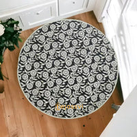 Wooden Round Floral Pattern Centre Table / Handmade Bone Inlay Coffee Table / Round Center Table / Round Coffee Table / Bone Inlay Cocktail Table.