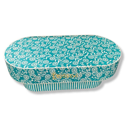 Wooden Coffee Table/Handmade Bone Inlay Oval Shape Coffee Table/Center Table/Black Floral Design Centre Table, Bone Inlay Cocktail Table..