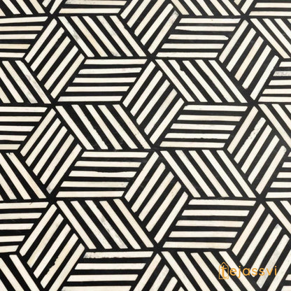 Wooden Oval Shape Coffee Table, BONE INLAY TABLE, Oval Shape Coffee Table, Strip Design Centre Table, Bone Inlay Furniture Cocktail Table...