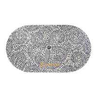 Modern Luxury Oval Shape Wood Coffee Table / Mother of Pearl Centre Table / Floral Design Cocktail Table / MOP Inlay Furniture / Bone Inlay Tea Table.