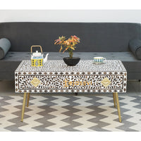 Wood Inlay Coffee Table / wood Inlay Coffee Table / Coffee Table / Floral Design Centre Table / wood Inlay Cocktail Table