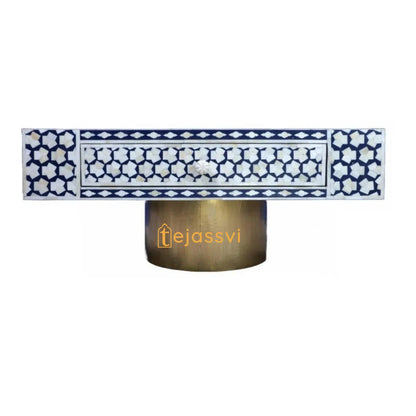 Handmade Bone Inlay Coffee Table With Storage, Bone Inlay Table, Floral design Laptop Table, Bone Inlay  Cocktail Table, Modern Furniture..