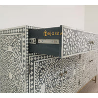 Bone Inlay Sideboard / Bone Inlay Buffet Table / Cabinet Table / Storage Unit Bone Moroccan Inlay 2 Drawers / Bone Inlay Chest of Drawers / Bone Inlay Dresser,