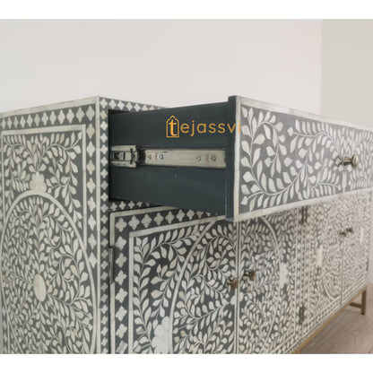 Bone Inlay Sideboard/Bone Inlay Buffet Table, Cabinet Table,Storage Unit,Bone Moroccan Inlay 2 Drawers, Chest of Drawers,Bone Inlay Dresser,