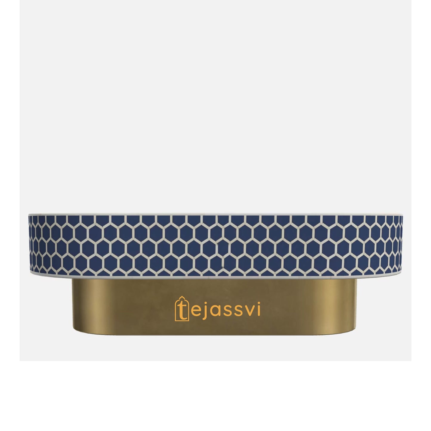 Wooden Oval Shape Coffee Table, BONE INLAY TABLE, Oval Shape Coffee Table, Strip Design Centre Table, Bone Inlay Furniture Cocktail Table...