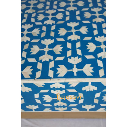 Bone Inlay Wooden Coffee Table/MOP Bone Inlay Oval Shape Coffee Table/Oval Coffee Table/Floral Design Centre Table/Bone Inlay Cocktail Table