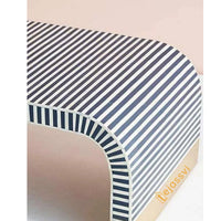 Bone Inlay Strip Design Coffee Table / Bone Inlay Wooden Modern Coffee Table Furniture / Bone Inlay Curved Coffee Table.