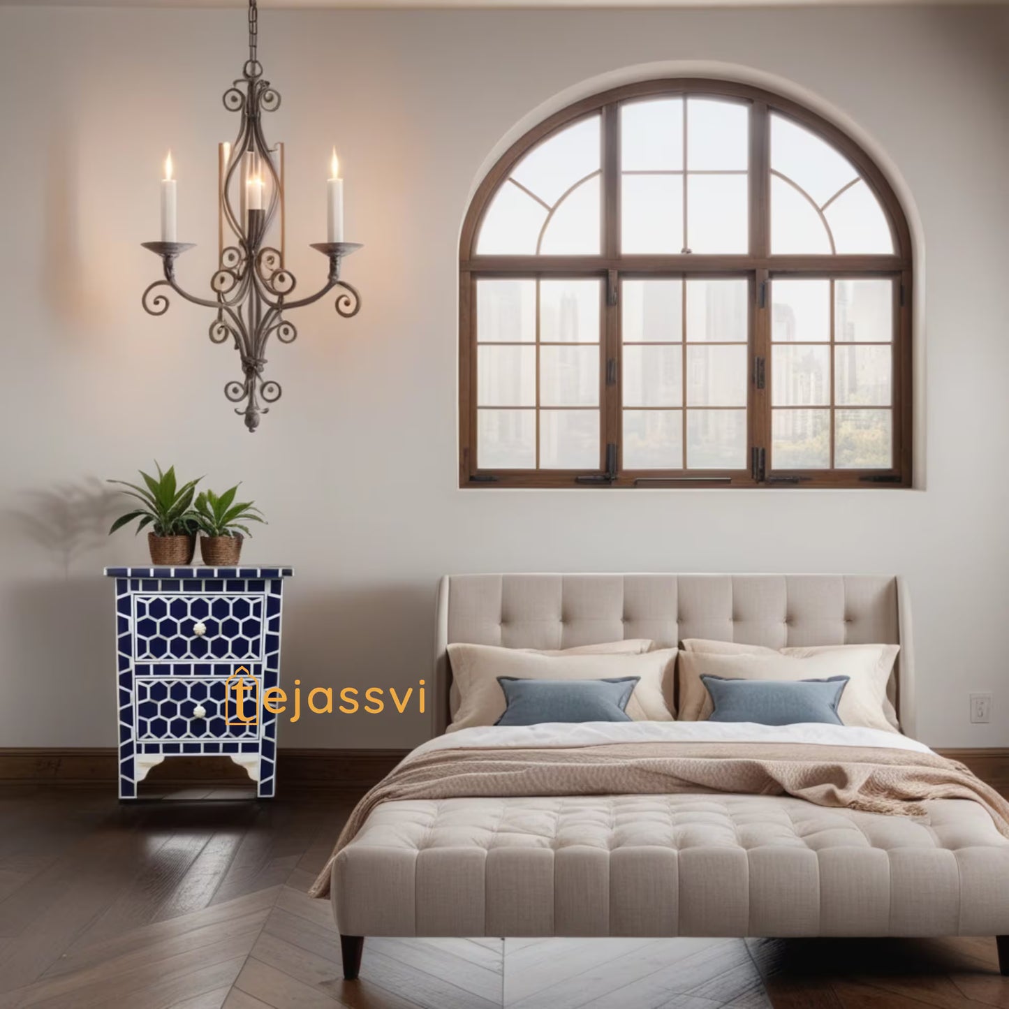 Handmade Bone Inlay Chest of 2 Drawer, Buffet, Bone Inlay Bedside Wooden Modern Floral Bedside /Side table /Nightstand 2 Drawer Bone Inlay.