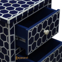 Handmade Bone Inlay Chest of 2 Drawer | Buffet | Bone Inlay Bedside | Wooden Modern Floral Bedside | Side Table | Nightstand 2 Drawer Bone Inlay.