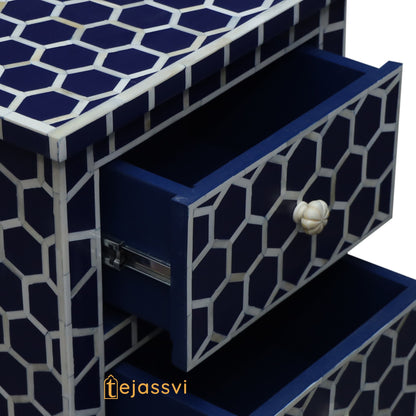 Handmade Bone Inlay Chest of 2 Drawer, Buffet, Bone Inlay Bedside Wooden Modern Floral Bedside /Side table /Nightstand 2 Drawer Bone Inlay.