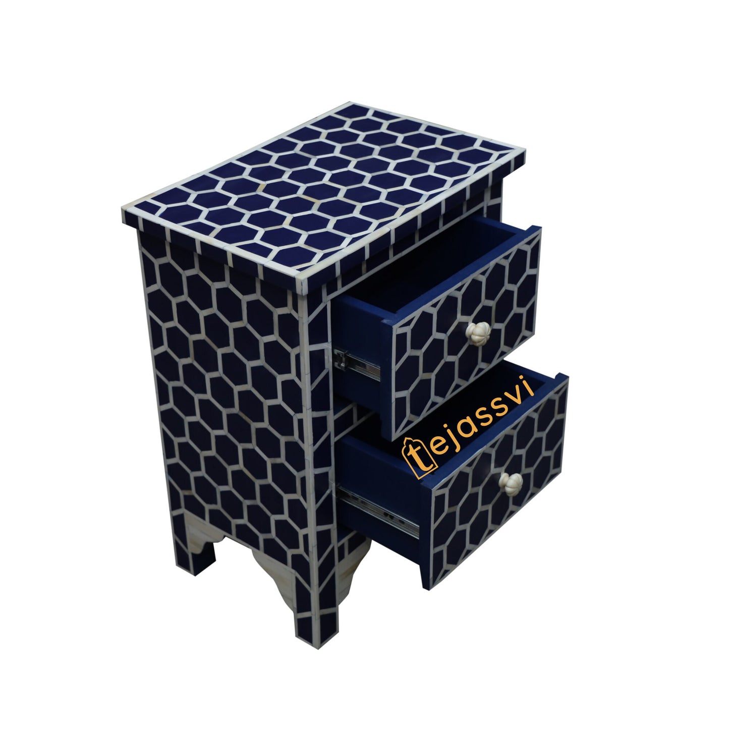 Handmade Bone Inlay Chest of 2 Drawer, Buffet, Bone Inlay Bedside Wooden Modern Floral Bedside /Side table /Nightstand 2 Drawer Bone Inlay.