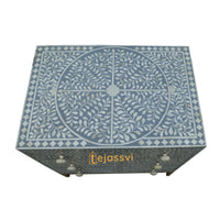 Handmade Bone Inlay Waterfall 3 Drawers Sideboards / Bone Inlay Waterfall 3 Drawers Dresser Table / Bone Inlay Storage Unit / Wooden Side Boards.