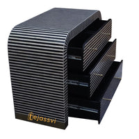 Handmade Bone Inlay Waterfall 3 Drawers / Bone Inlay Waterfall 3 Drawers Dresser Table / Bone Inlay Storage Unit / Wooden Side Boards.