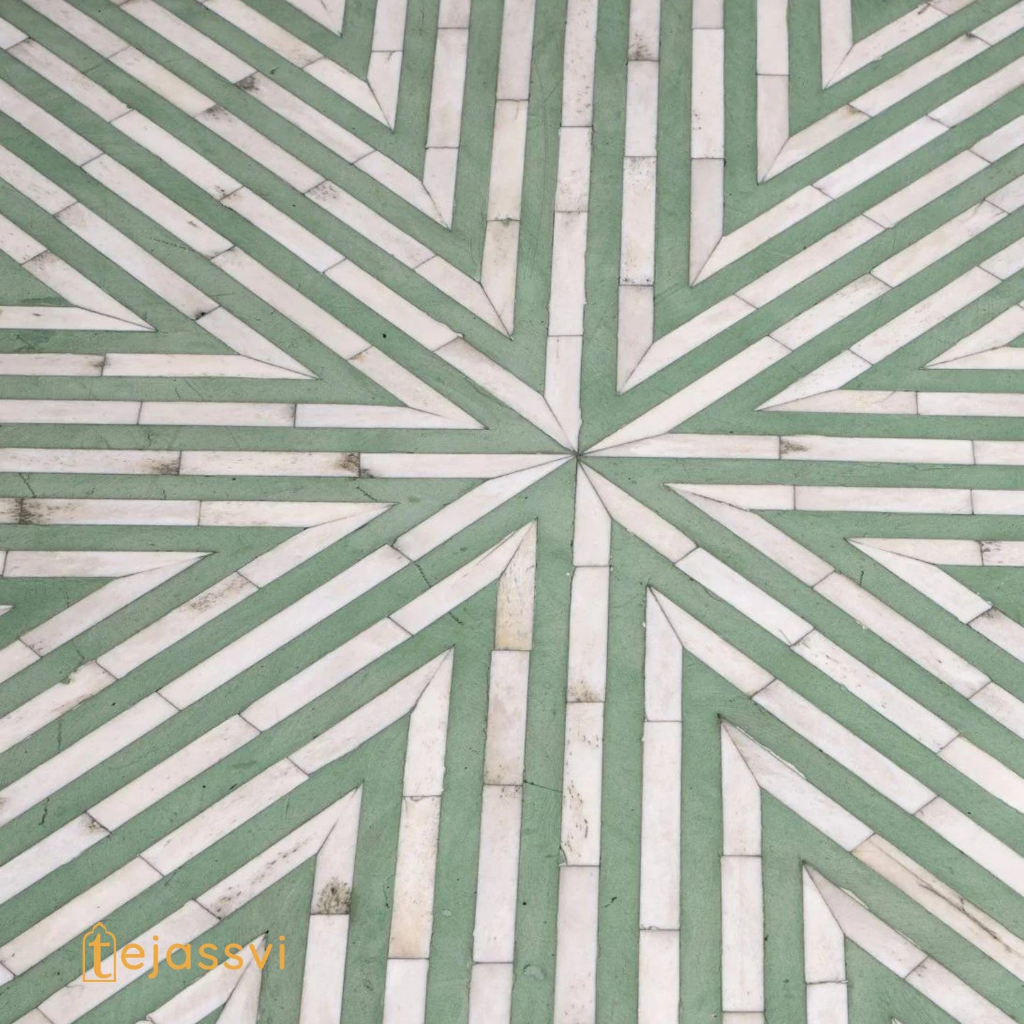 Bone Inlay Coffee Table /handmade bone inlay round coffee table / bone inlay luxury furniture.