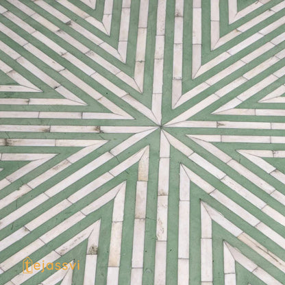 Bone Inlay Coffee Table /handmade bone inlay round coffee table / bone inlay luxury furniture.