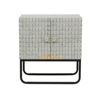 Handmade Bone Inlay Bedside Table Modern Orleans Nightstand / Console / Sideboards / Cabinet Bone Inlay Furniture.