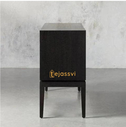 Handmade Bone Inlay Bar Cabinet: Black Fish Scale Pattern Storage Unit /bone inlay console / bone inlay side boards /inlay luxury furniture