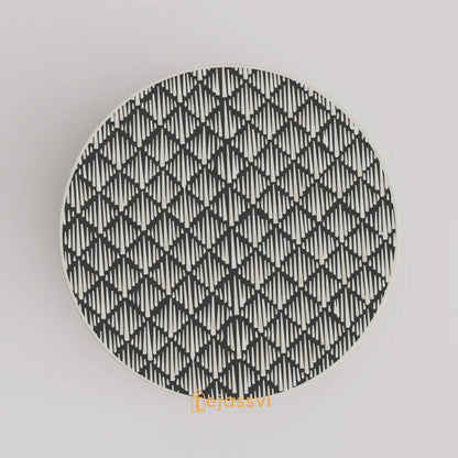 BONE Inlay Round Coffee Table/Centre Table, Bone Inlay Stripe Round Coffee Table Handmade Bone Inlay Modern Pattern Furniture Cocktail Table