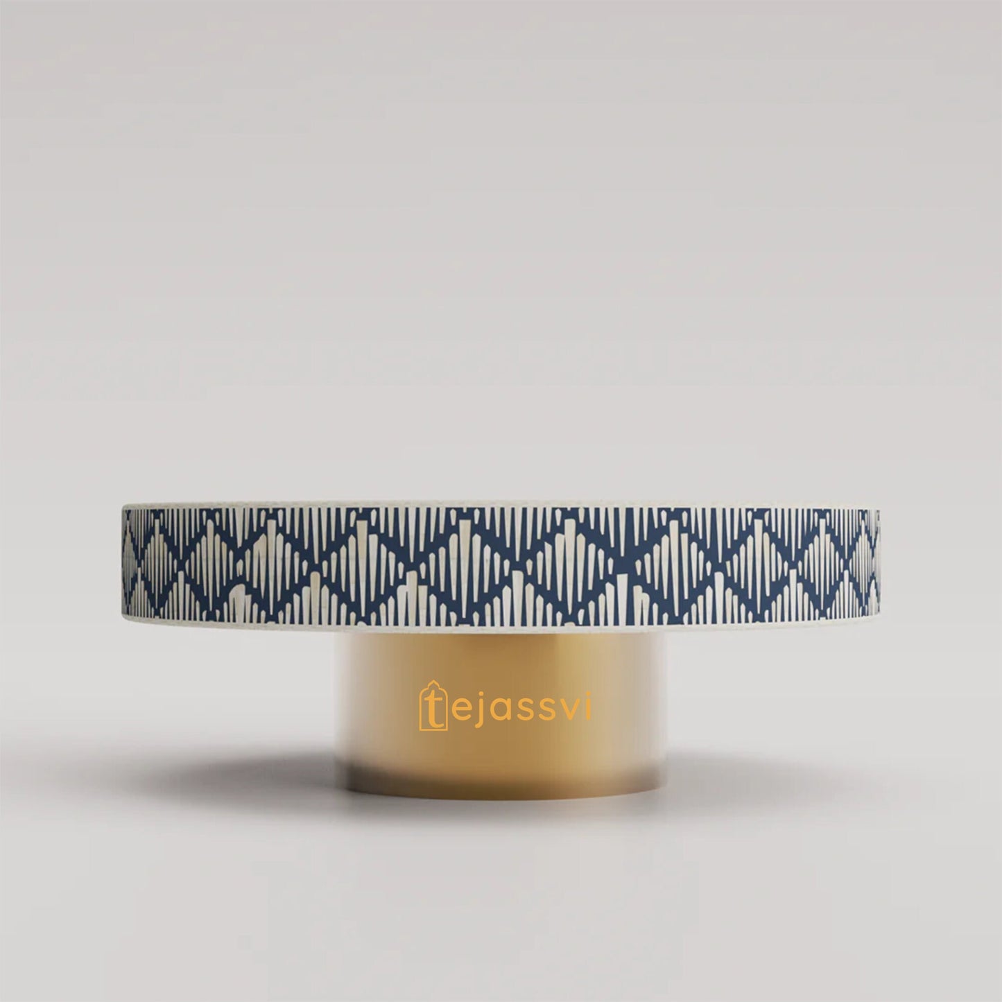 BONE Inlay Round Coffee Table/Centre Table, Bone Inlay Stripe Round Coffee Table Handmade Bone Inlay Modern Pattern Furniture Cocktail Table