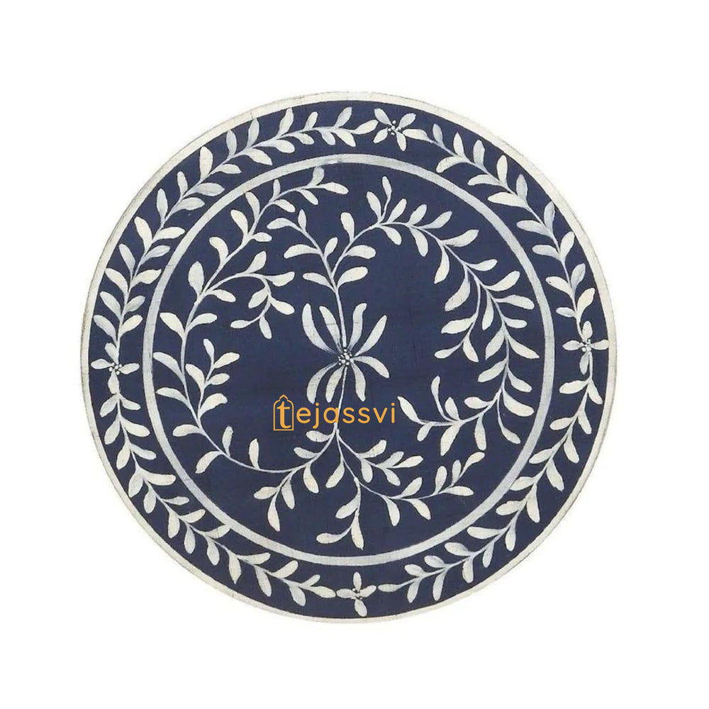 Bone Inlay Handmade Modern Cylindrical Design Side Table | Round Bone Inlay Stool | Sofa Side Table | Modern Luxury Furniture.