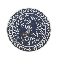 Bone Inlay Handmade Modern Cylindrical Design Side Table | Round Bone Inlay Stool | Sofa Side Table | Modern Luxury Furniture.