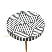 Handmade Bone Inlay Wooden Side Table | Bone Inlay End Table | Bone Inlay Antique Sofa Side Table | Modern Luxury Cocktail Table Furniture.