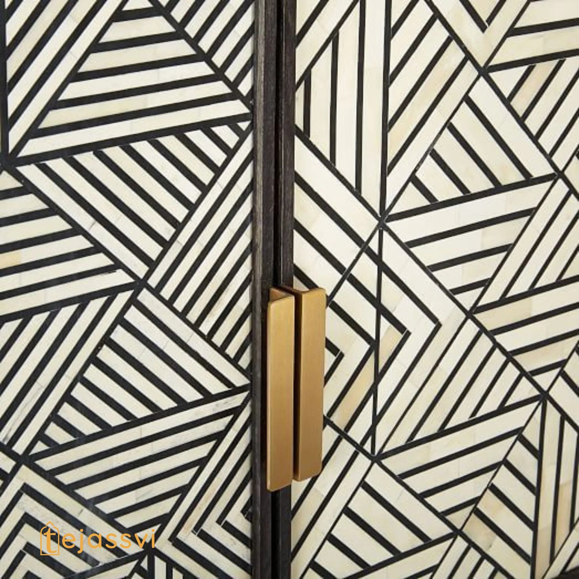 Handmade Bone Inlay Bar Cabinet / Bone Inlay Storage Console Table / Bone Inlay Bar Cabinet / Bone Inlay Luxury Furniture.