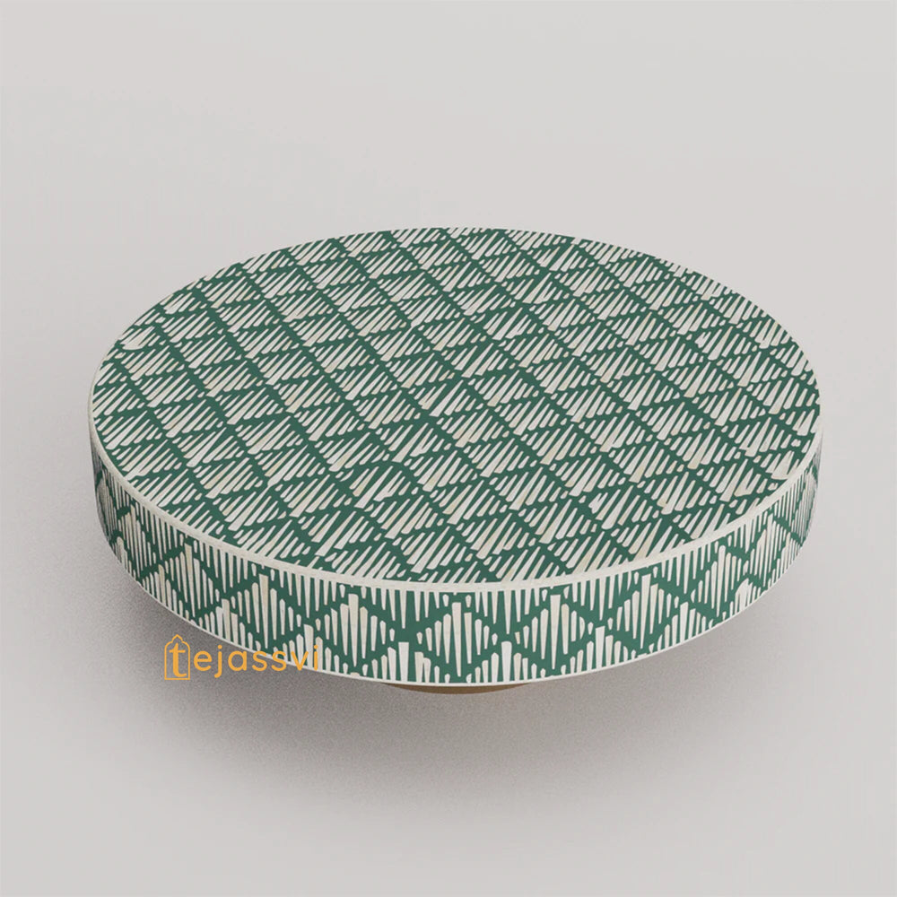 Bone Inlay Round Coffee Table / Round Centre Table / Bone Inlay Round Coffee Table / Handmade Bone Inlay Modern Pattern Furniture Cocktail Table.