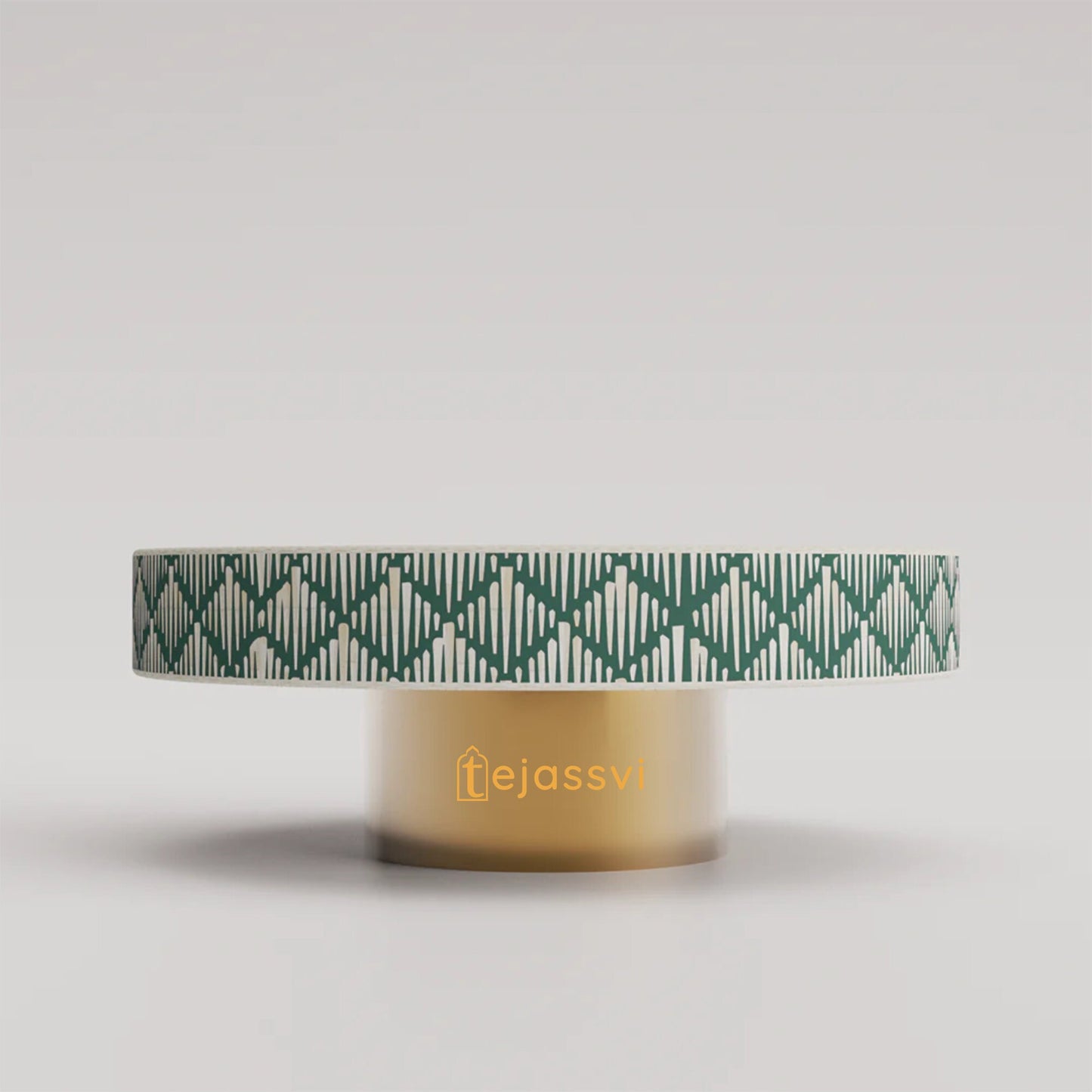 BONE Inlay Round Coffee Table/Centre Table, Bone Inlay Stripe Round Coffee Table Handmade Bone Inlay Modern Pattern Furniture Cocktail Table