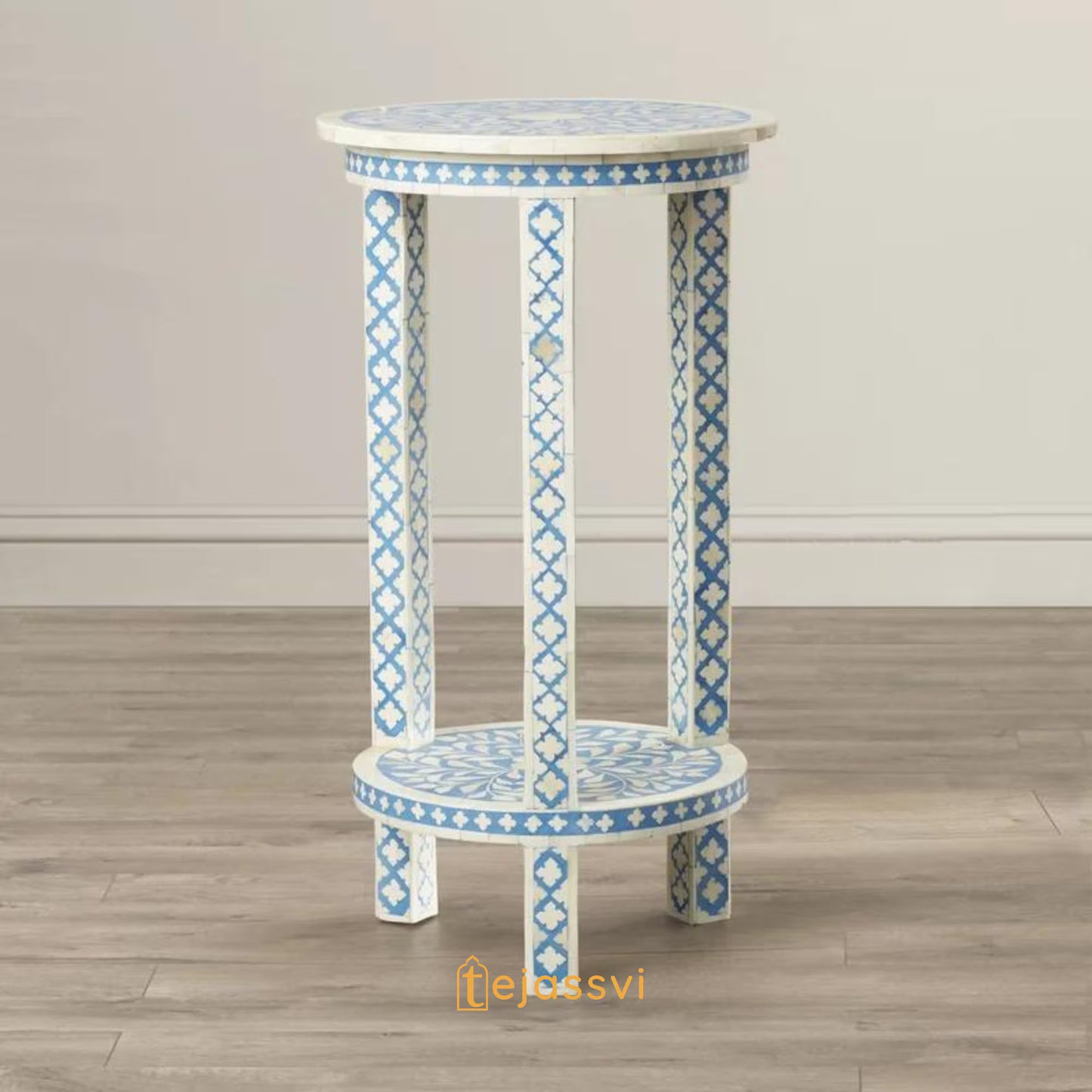 Bone Inlay End Table | Bone Inlay Stool | Bone Inlay Antique Sofa Side Table, Modern Luxury  Furniture