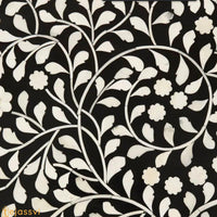 Bone Inlay Floral Design Coffee Table For Livingroom | Bone Inlay Center Table | Bone Inlay Round End Table | Floral Design Cocktail Table |Bone Inlay Unique Table.