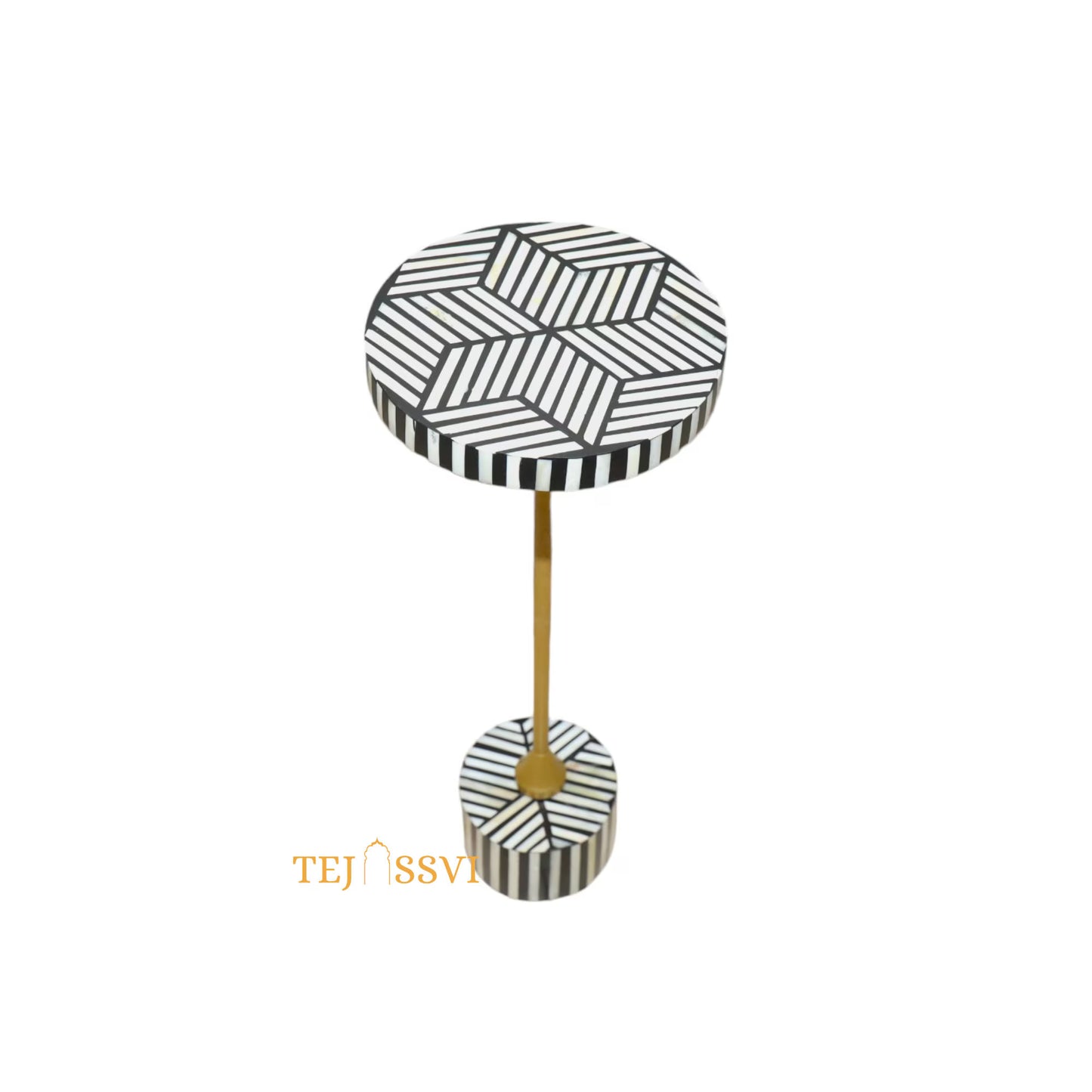 Handmade Bone Inlay Wooden Drink Table | Bone Inlay End Table | Bone Inlay Antique sofa side Table, Modern Luxury cocktail table Furniture