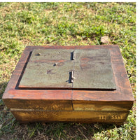 Vintage Indian Shaving Box with Mirror Reclaimed Wooden Box / Wooden Box / Vintage Box / Old Vintage Saving Box.