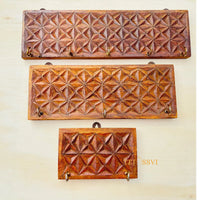 Rustic Wood Key Holder with Antique Gold Hooks - Reclaimed Pallet Wood Key Hook for Wall Hook .