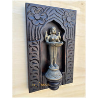 Handmade Rajasthani Jharokha Wood Wall Art Ethnic Carved Indian Décor / Wooden Frame / Wooden Hand Carving Jharokha Frame for Home Décor.