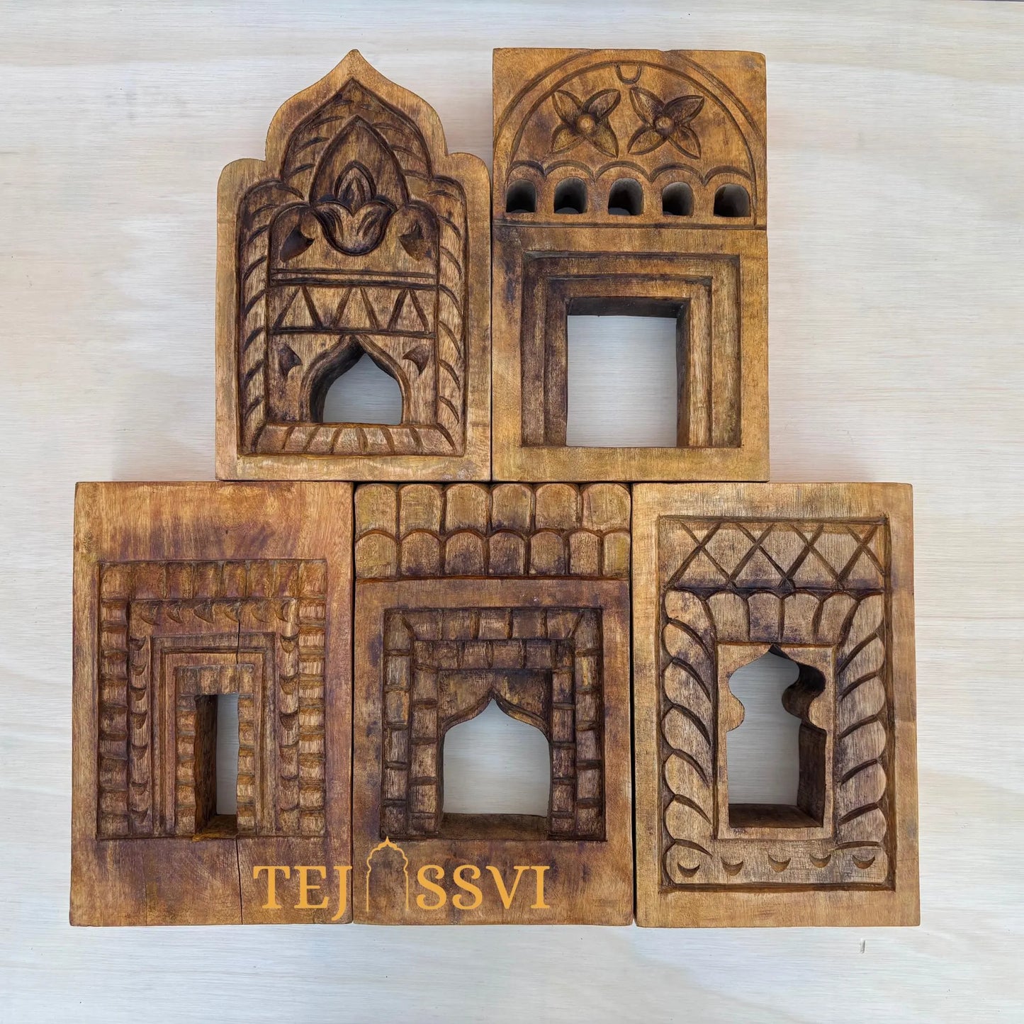 Handmade Rajasthani Jharokha Wall Art: Carved Wood Picture Frame / Handcrafted wall hanging jharokha  frame .