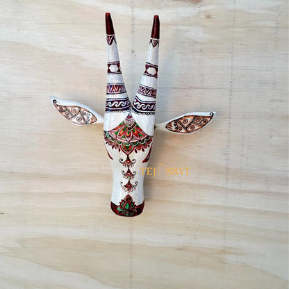 Wooden Cow Head | Bull | Nandi Head Mask Wall Décor. Wooden Wall Hanging. Ethnic Indian Art Best Minimalist Gift Idea for Christmas/Diwali