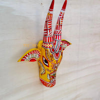 Wooden Cow Head | Bull | Nandi Head Mask Wall Décor. Wooden Wall Hanging. Ethnic Indian Art Best Minimalist Gift Idea for Christmas/Diwali