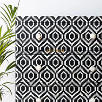 Handmade Indian Bone Inlay Geometric Pettern Sideboards 6-Drawer Sideboard / Bone Inlay Sideboards /bone inlay cabinet / bone inlay Console.