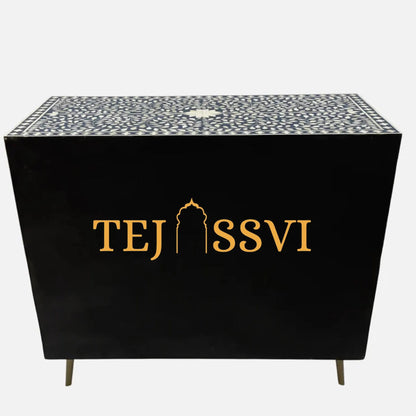 Handmade Bone Inlay Cabinet: Geometric Indian 6-Drawer Sideboard / bone inlay furniture /bone inlay cabinet /bone inlay luxury furniture .