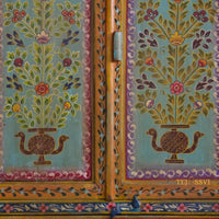 Wooden Hand Painted Sideboard for Living Room and Storage Unit for Home Décor
