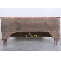 Vintage Stylish Hand Painted Chest Moroccan Box Hand Carved Storage Trunk