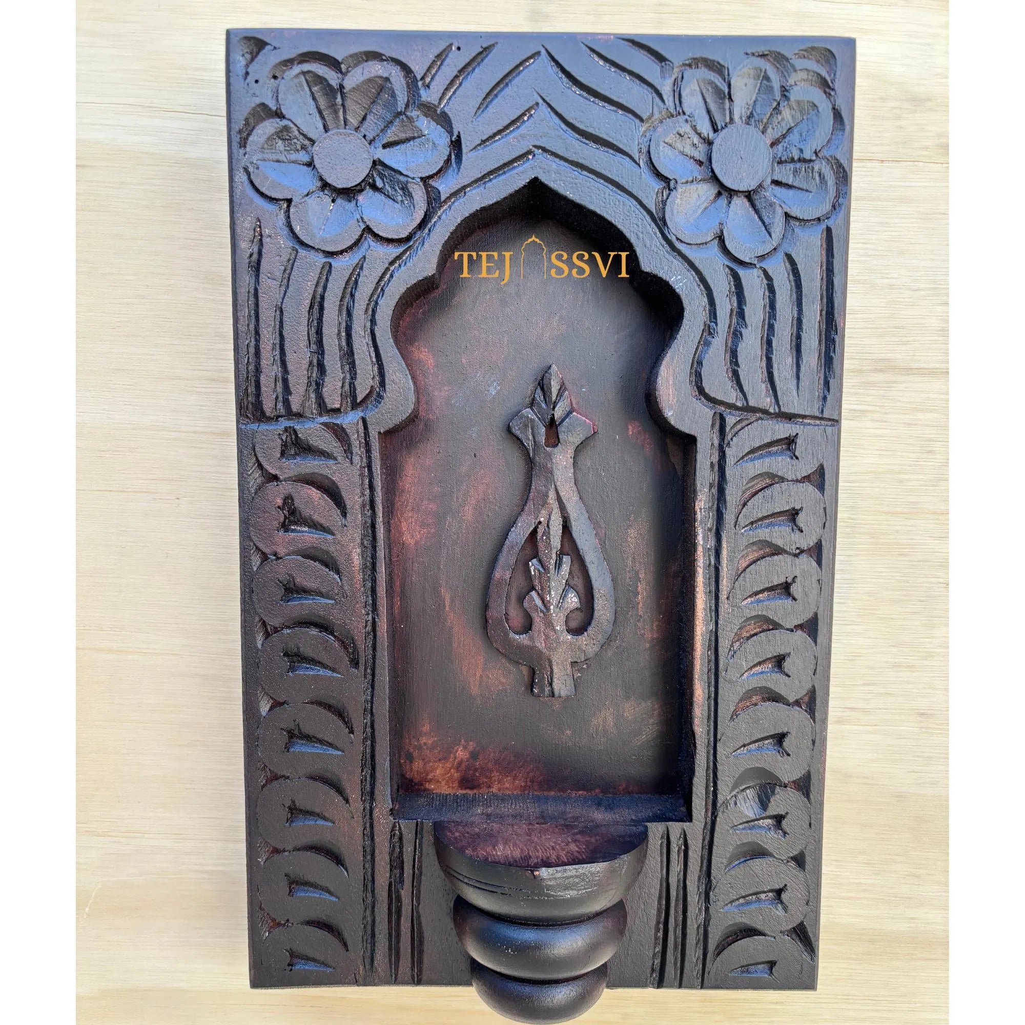 Handmade Rajasthani Jharokha Wood Wall Art Ethnic Carved Indian Décor / Wooden Frame / Wooden Hand Carving Jharokha Frame for Home Décor.