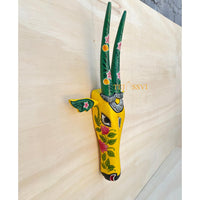 Wooden Cow Head 18 Inches | Bull | Nandi Head Mask Wall Décor. Wooden Wall Hanging. Ethnic Indian Art Best Minimalist Gift Idea for Christmas/Diwali