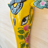 Wooden Cow Head 18 Inches | Bull | Nandi Head Mask Wall Décor. Wooden Wall Hanging. Ethnic Indian Art Best Minimalist Gift Idea for Christmas/Diwali