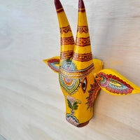 Wooden Cow Head | Bull | Nandi Head Mask Wall Décor. Wooden Wall Hanging. Ethnic Indian Art Best Minimalist Gift Idea for Christmas/Diwali