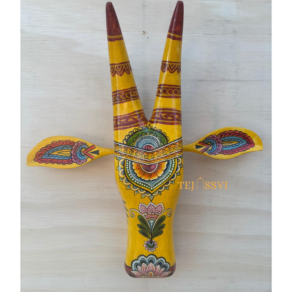 Wooden Cow Head | Bull | Nandi Head Mask Wall Décor. Wooden Wall Hanging. Ethnic Indian Art Best Minimalist Gift Idea for Christmas/Diwali