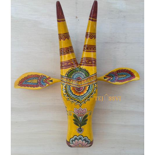 16 Wooden Cow Head | Bull | Nandi Head Mask Wall Décor. Wooden Wall Hanging. Ethnic Indian Art Best Minimalist Gift Idea for Christmas/Diwali