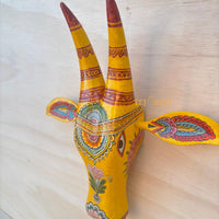 Wooden Cow Head | Bull | Nandi Head Mask Wall Décor. Wooden Wall Hanging. Ethnic Indian Art Best Minimalist Gift Idea for Christmas/Diwali